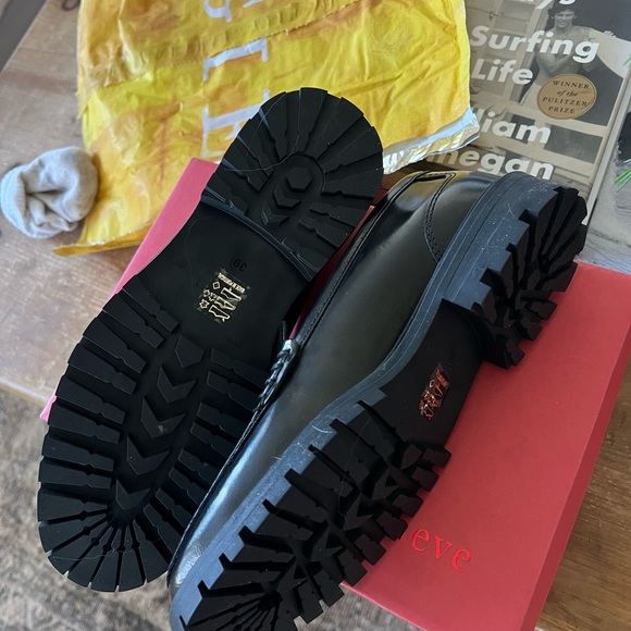 Maeve Sleek Black Leather Loafers new with tags - Picture 4 of 4